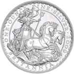 Silbermünze Silber Britannia Vorderseite