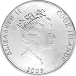 Silbermünze Cook Islands Rückseite
