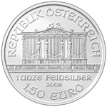 Silbermünze Silber Philharmoniker Rückseite