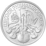 Silbermünze Silber Philharmoniker Vorderseite